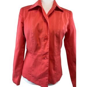 Requirements Size 6 Blazer Jacket LINED 4 button Collar Salmon Peach color